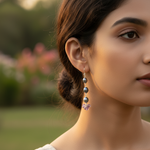 Load image into Gallery viewer, 925 Silver Pearl &amp; Amethyst Drop Earrings for Women | Gift
