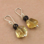 将图像加载到图库查看器中， 925 Silver Citrine &amp; Iolite Earrings for Women | Gemstone Jewelry
