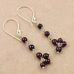 将图像加载到图库查看器中， 925 Silver Garnet Drop Earrings for Women | Gemstone Jewelry
