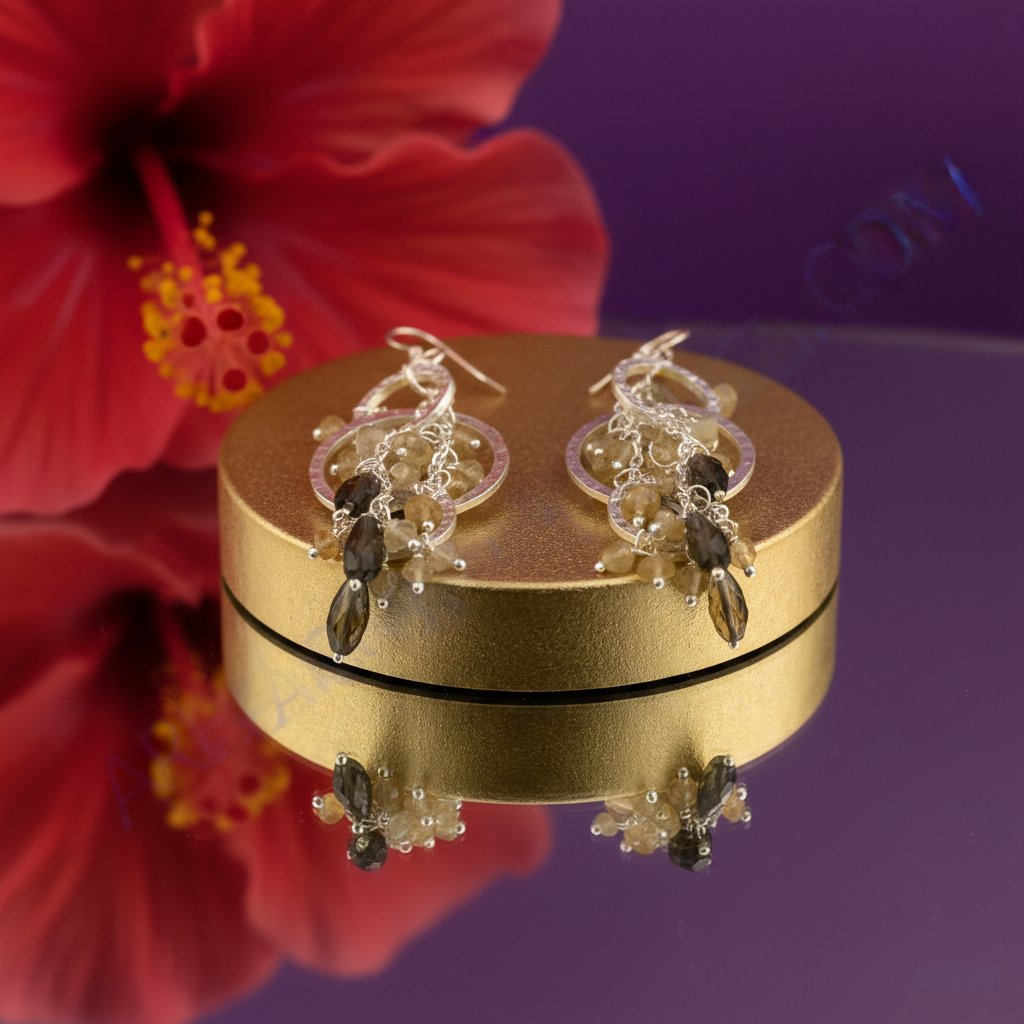 925 Silver Gemstone Dangle Earrings | Women's Jewelry Gift