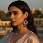 Load image into Gallery viewer, Donut Stone Earrings | Sterling Silver Dangle Earrings for Women
