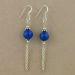 将图像加载到图库查看器中， 925 Silver Blue Gemstone Dangle Earrings for Women | Gift

