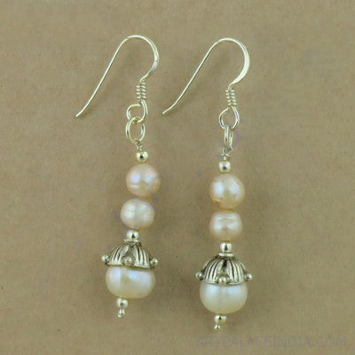 925 Silver Pearl Drop Earrings for Women | Dangle Earrings