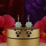 Load image into Gallery viewer, 925 Silver Chalcedony &amp; Garnet Dangle Earrings for Women
