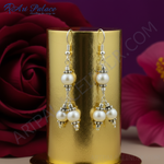 Load image into Gallery viewer, 925 Silver Pearl Dangle Earrings for Women | Elegant Jewelry
