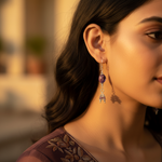 Load image into Gallery viewer, 925 Silver Amethyst Drop Earrings for Women | Gemstone Jewelry
