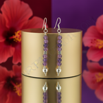 Load image into Gallery viewer, 925 Silver Amethyst Drop Earrings for Women | Daily Wear
