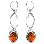 将图像加载到图库查看器中， 925 Silver Citrine Drop Earrings for Women | Gemstone Jewelry
