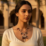 Load image into Gallery viewer, 925 Silver Garnet Necklace for Women | Statement Jewelry
