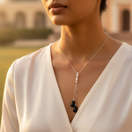 Load image into Gallery viewer, 925 Silver Onyx Drop Pendant Necklace for Women | Gift Jewelry
