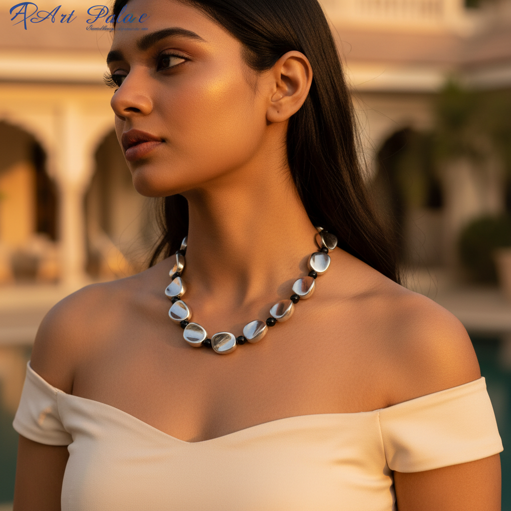 Silver Bead Necklace for Women | Fashion Jewelry
