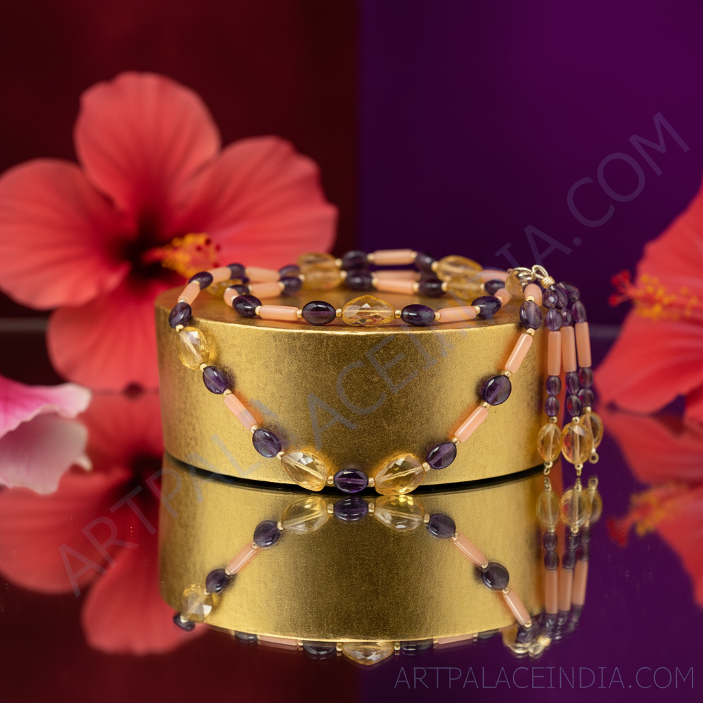 Gemstone Beaded Necklace | Handmade Jewelry for Women | Gift