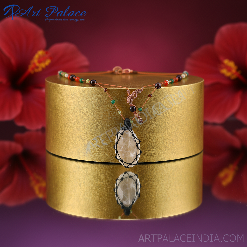 Gemstone pendant necklace for women | unique boho jewelry