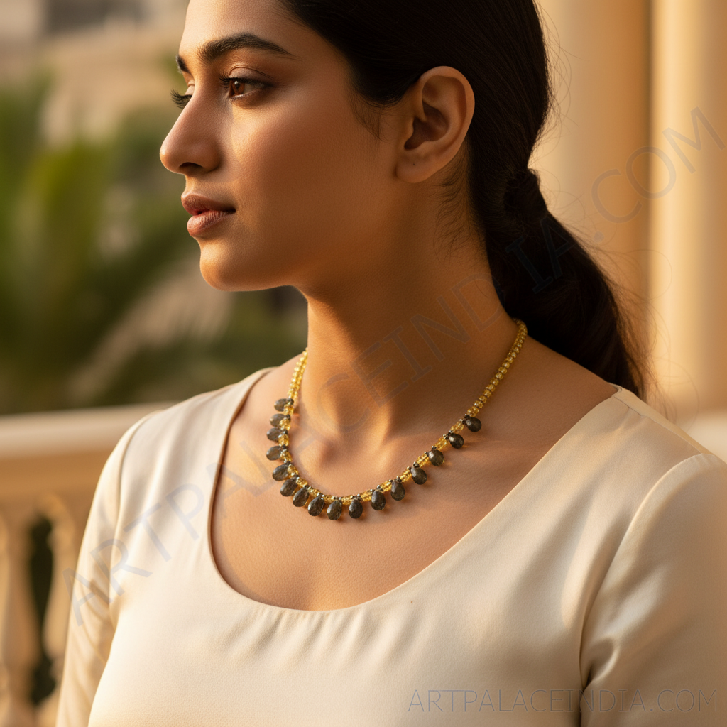 Gemstone Beaded Anklet for Women | Daily Wear Jewelry