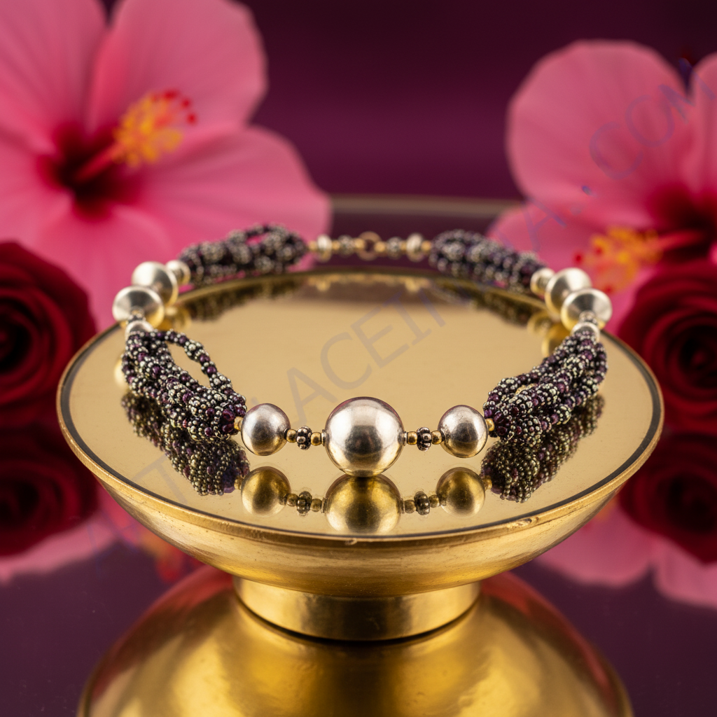 Beaded Silver Necklace | Fashion Jewelry | For Women