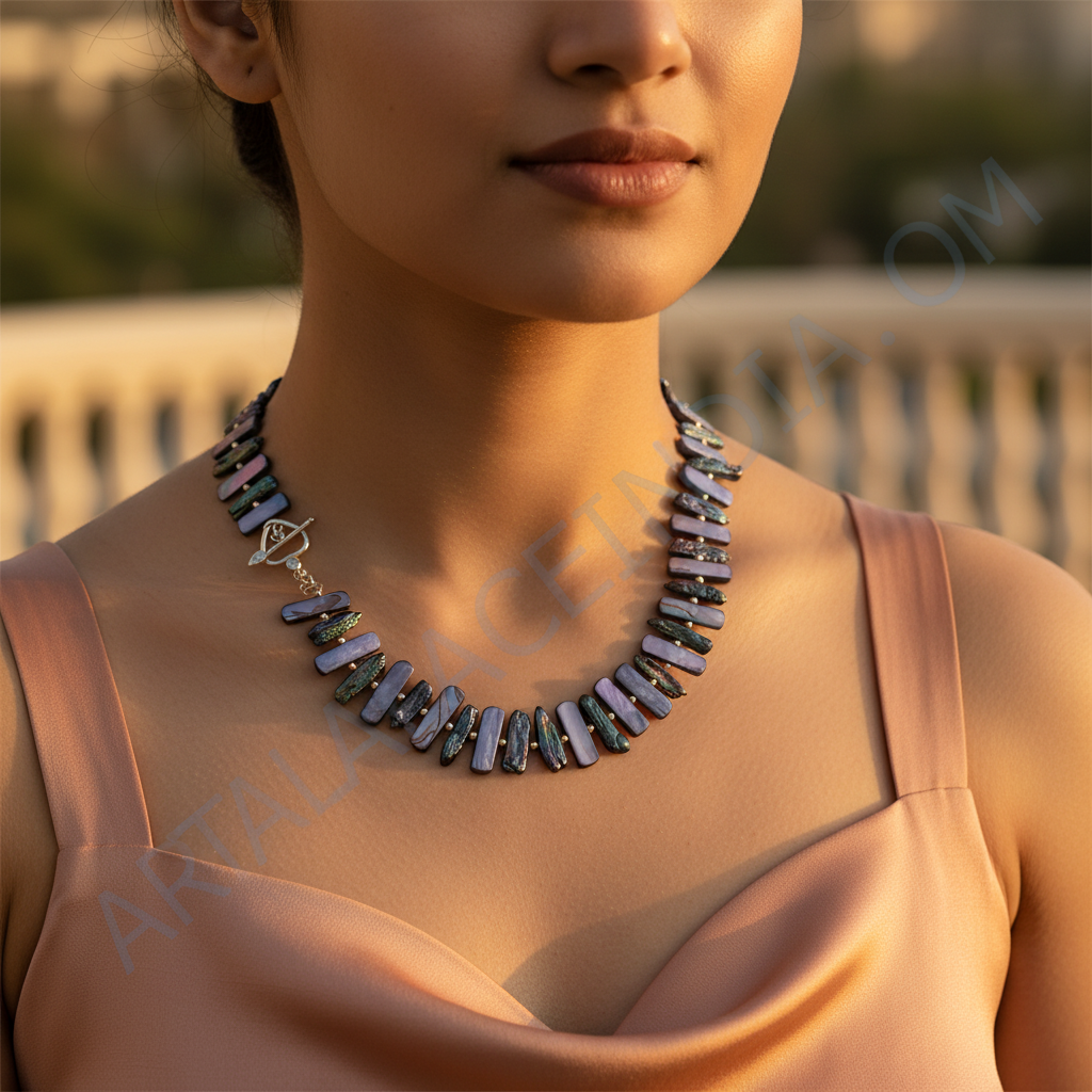 Purple Pearl Necklace | Women&#39;s Jewelry | Gift for Her