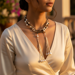 Load image into Gallery viewer, Pearl Tassel Necklace for Women | Gemstone Jewelry Gift
