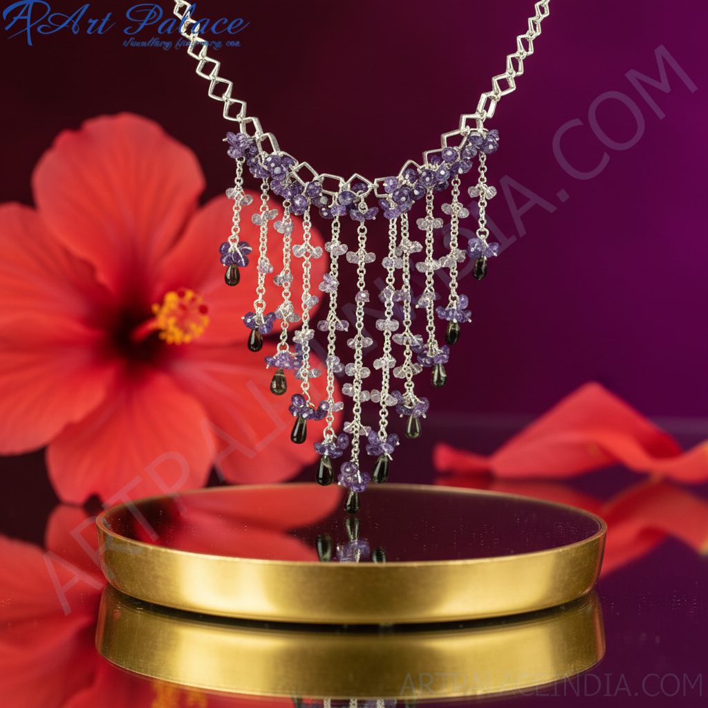 Amethyst Waterfall Necklace | Sterling Silver | Women's Jewelry
