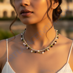 Load image into Gallery viewer, Pearl &amp; Gemstone Crochet Necklace | For Women | Handmade Jewelry
