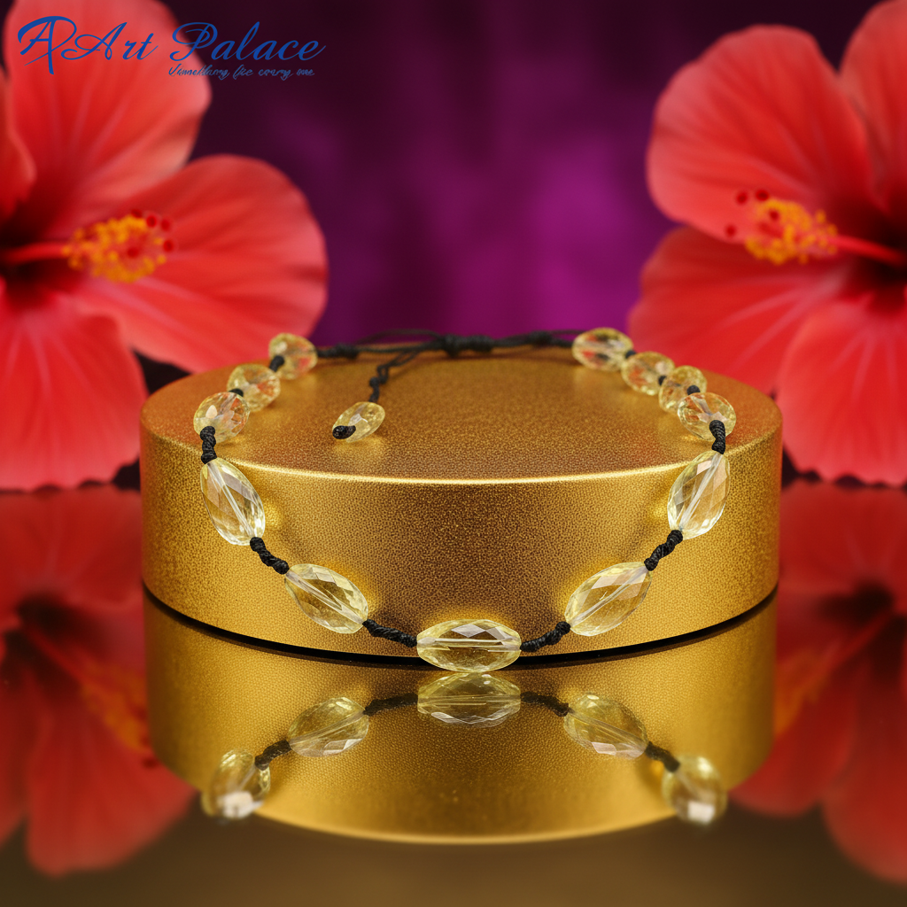 Yellow Citrine Bead Necklace for Women | Gemstone Jewelry