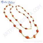 Load image into Gallery viewer, Red coral bead necklace with natural gemstone beads, perfect for daily wear and special occasions
