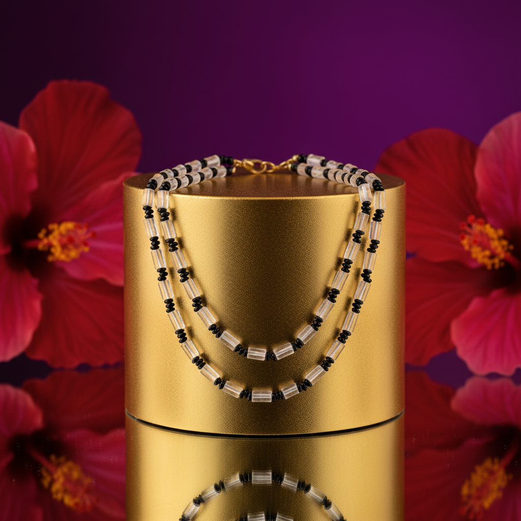 Black bead necklace for women | fashion jewelry gift