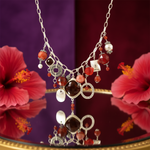 Load image into Gallery viewer, Silver Carnelian Gemstone Necklace for Women | Statement Jewelry
