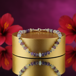 Load image into Gallery viewer, Gemstone Beaded Necklace | Purple &amp; Green Stone Jewelry | Gift
