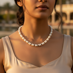 Load image into Gallery viewer, Freshwater Pearl Necklace with Black Onyx Beads for Women
