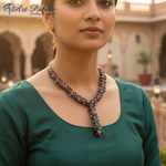 Load image into Gallery viewer, Beaded Gemstone Necklace | Turquoise &amp; Garnet Jewelry
