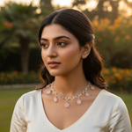 Load image into Gallery viewer, 925 Silver Rose Quartz Necklace for Women | Gemstone Jewelry
