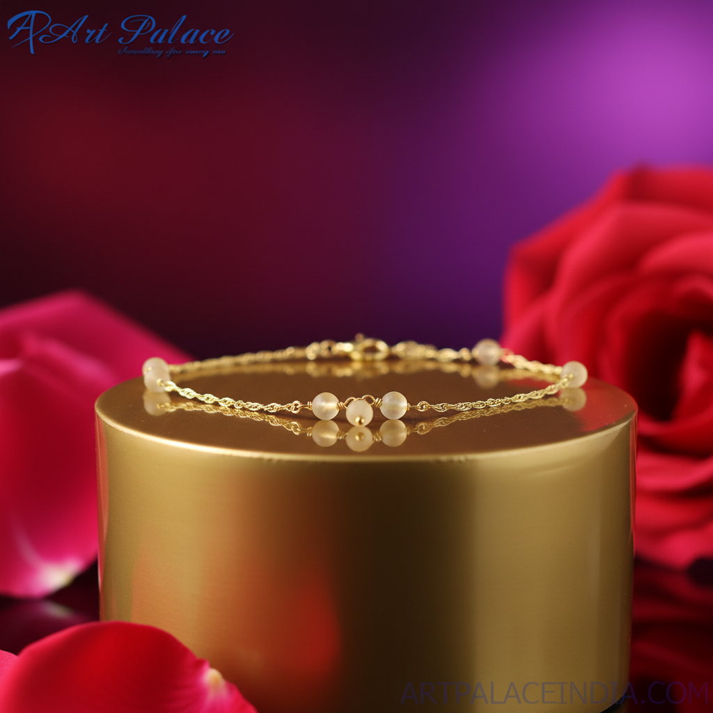 Gold plating beaded necklace | delicate chain for women | everyday jewelry