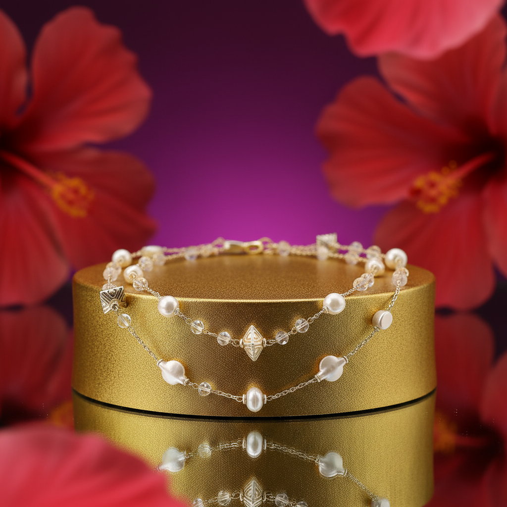 Gold plating pearl beaded necklace for women | fashion jewelry