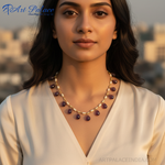 Load image into Gallery viewer, Amethyst &amp; Pearl Beaded Necklace | gold plating Chain | Women&#39;s Jewelry
