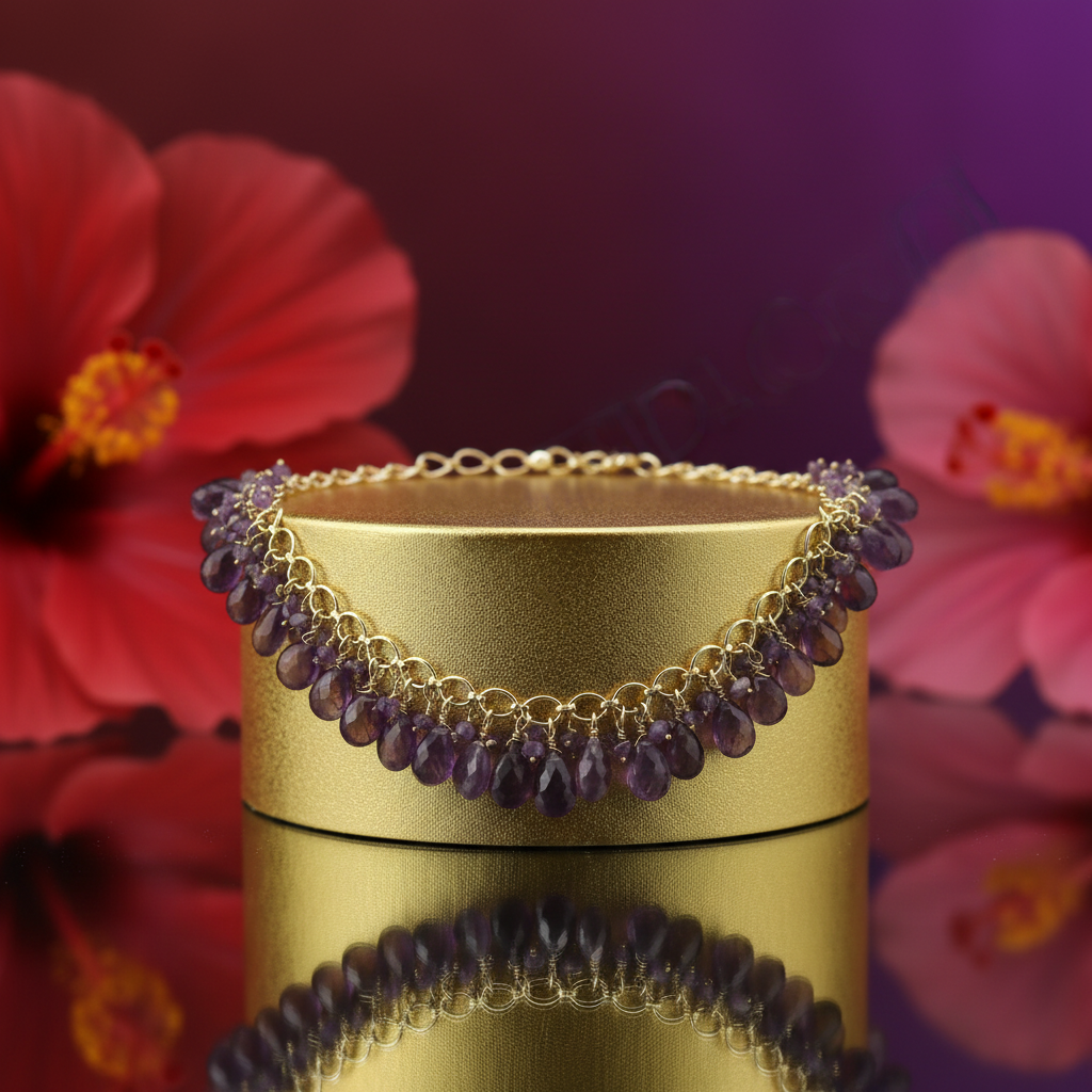 Collar colgante de amatista | Joyería para mujer | Regalo