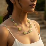 Load image into Gallery viewer, Green Jade &amp; Pearl Beaded Necklace | Women's Gemstone Jewelry
