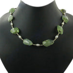 Load image into Gallery viewer, Green Jade &amp; Pearl Beaded Necklace | Women's Gemstone Jewelry
