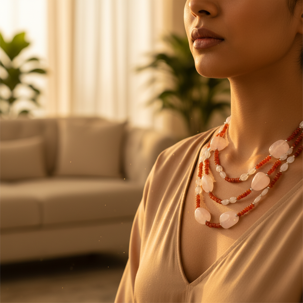 Gemstone Beaded Necklace for Women | Fashion Jewelry Gift