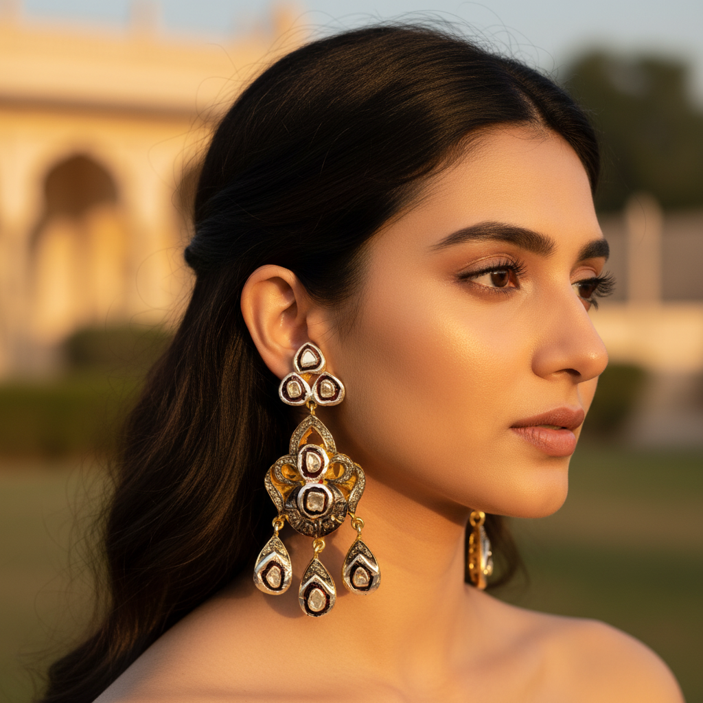 gold plating Plated Diamond Drop Earrings for Women | Statement Jewelry