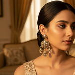 Load image into Gallery viewer, Vintage Diamond Earrings | 18K Gold Plated | Women&#39;s Jewelry
