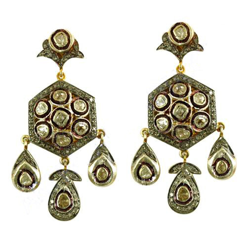 Vintage Diamond Earrings | Gold plating Plated | Women's Jewelry