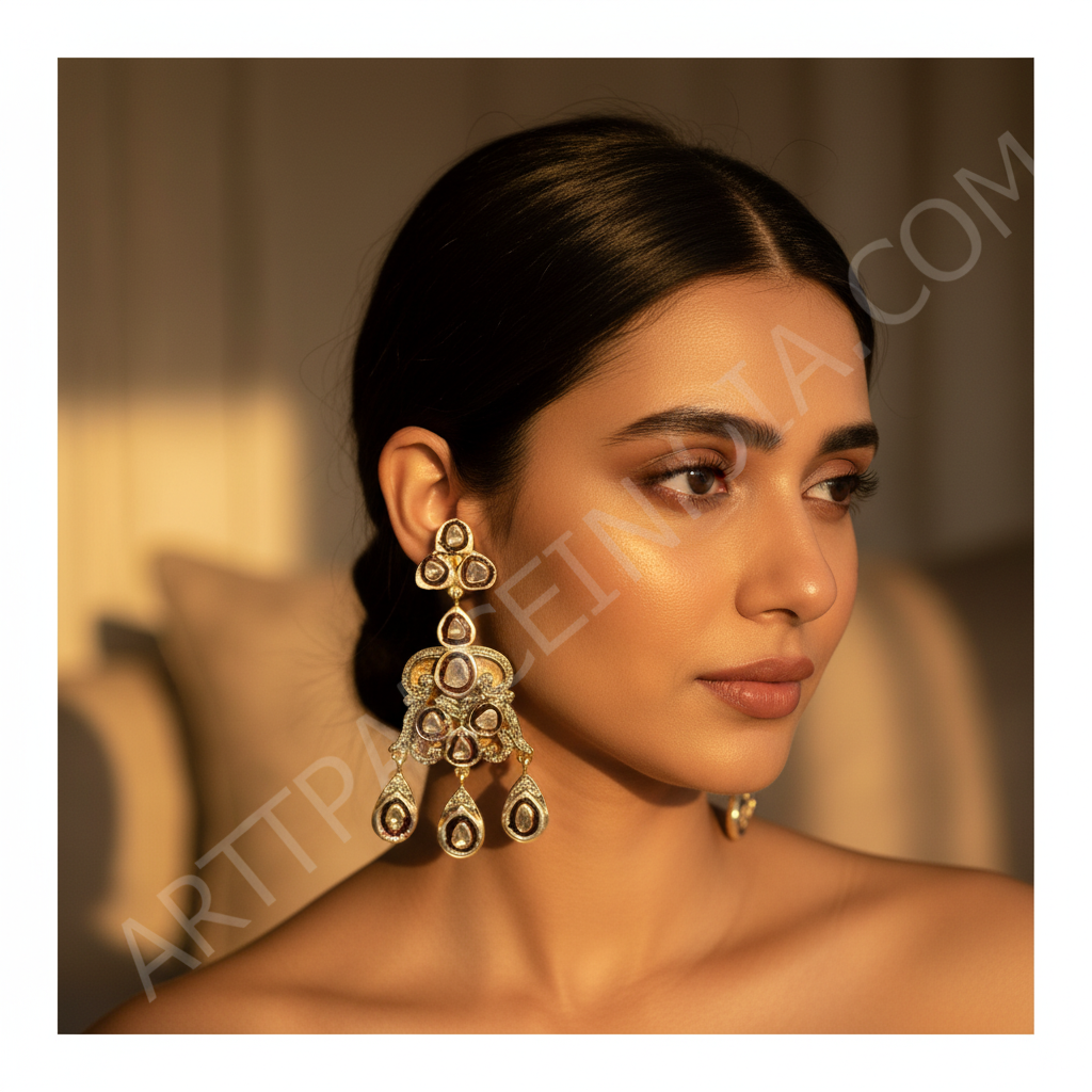 gold plating Teardrop Dangle Earrings | Vintage Style Jewelry | Gift