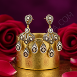Load image into Gallery viewer, Vintage Gold Diamond Chandelier Earrings | Luxury Gift for Her
