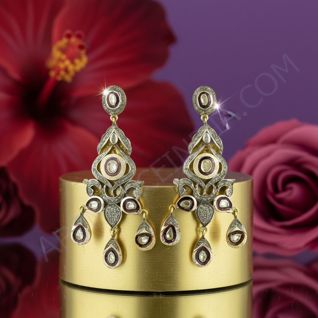 gold plating & Diamond Earrings for Women | Statement Jewelry