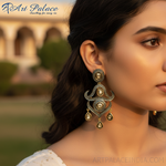 Load image into Gallery viewer, gold plating &amp; Diamond Dangle Earrings for Women | Statement Jewelry
