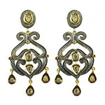 Load image into Gallery viewer, gold plating &amp; Black Diamond Earrings for Women | Statement Jewelry
