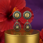 Load image into Gallery viewer, gold plating Diamond Flower Drop Earrings | Luxury Women&#39;s Jewelry
