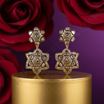 Load image into Gallery viewer, gold plating Floral Earrings with Diamonds | Luxury Women&#39;s Jewelry
