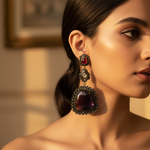 Load image into Gallery viewer, Sapphire &amp; Ruby Drop Earrings for Women | Statement Jewelry
