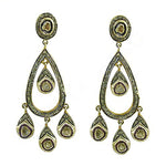 Load image into Gallery viewer, gold plating Teardrop Earrings with Diamond Accents | Women's Fashion
